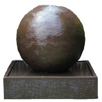 Luna Ball Fountain - Small Rust